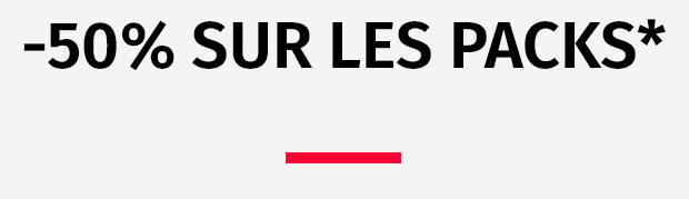 50% sur les packs