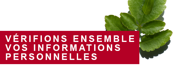 Vérifions vos informations personnelles