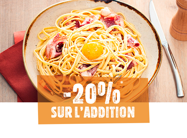 -20% sur l'addition*